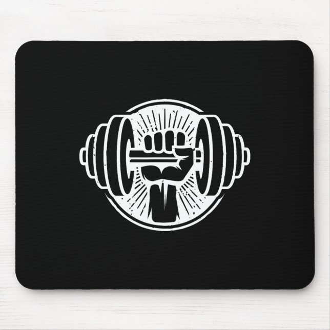 Gym Fitness Workout Bodybuilding Weightlifting Tra Mousepad (Vorne)
