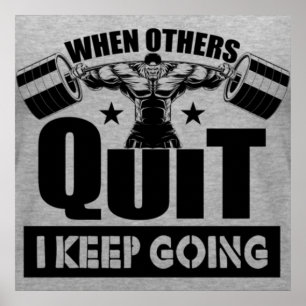 GYM Fitness Workout Motivation Kostenvoranschlag Poster