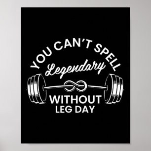 Gym Fitness Workout Motivation Männer Frauen Beint Poster