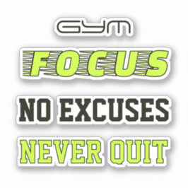 Gym Focus Motivational Stickers Aufkleber