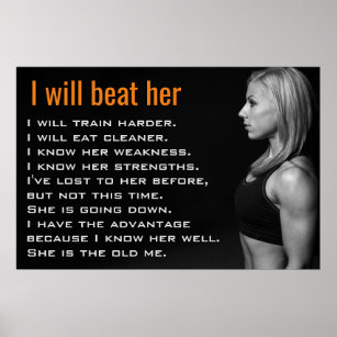 Gym Frauen Muskeln   Girl Workout Motivation Poster