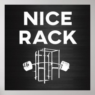 Gym Funny Motivation - Schönes Rack, Squat Rack Poster