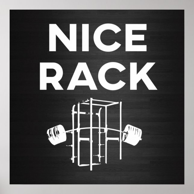 Gym Funny Motivation - Schönes Rack, Squat Rack Poster (Vorne)