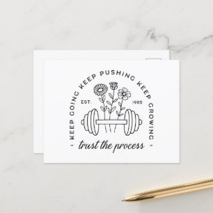 Gym Girl ästhetische motivierend Zitate Postkarte