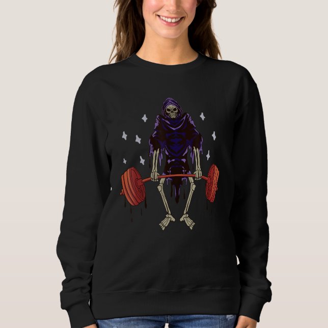 Gym  Grim Reaper Deadlift Workout  Occult 2 Sweatshirt (Vorderseite)