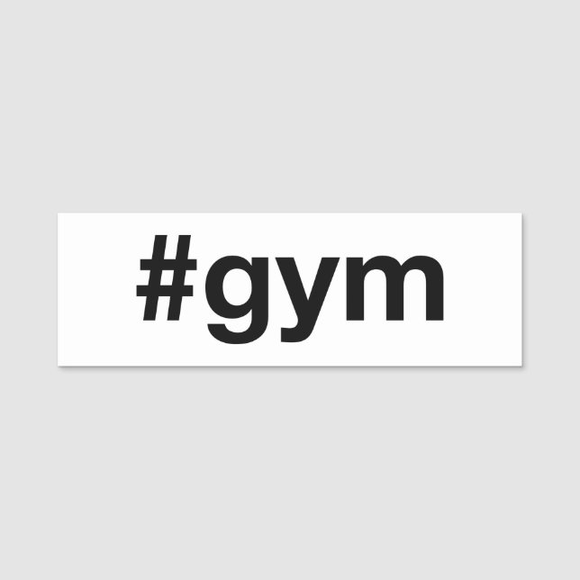 GYM Hashtag Namensschild (Vorderseite)