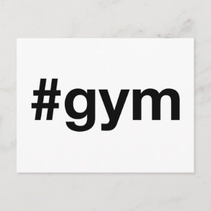 GYM Hashtag Postkarte