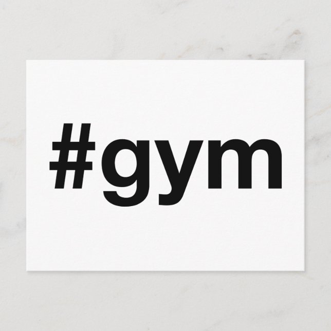 GYM Hashtag Postkarte (Vorderseite)