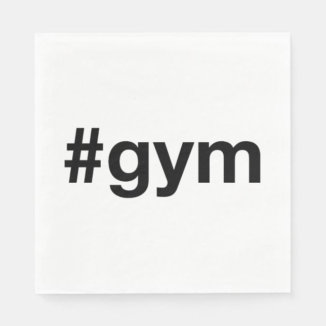 GYM Hashtag Serviette (Vorderseite)