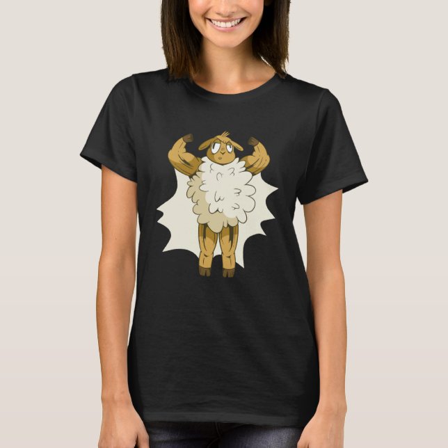 Gym Inspiration Workout Exercise Bodybuilder Sheep T-Shirt (Vorderseite)