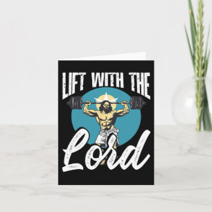 Gym Instructor Christlich Glaufs Bodybuilding Jesu Karte