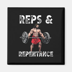 Gym Instructor Christlich Glaufs Bodybuilding Jesu Magnet