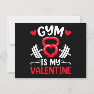 Gym ist mein Valentinsherz Fitness-Workout Valenti Einladung