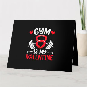 Gym ist mein Valentinsherz Fitness-Workout Valenti Karte