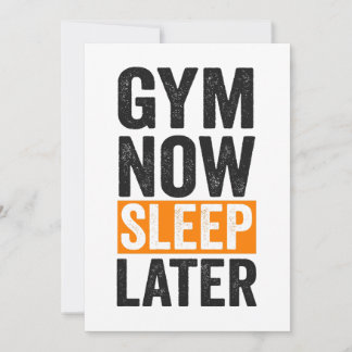 Gym jetzt schlafen Später sonnige Fitness Bodybuli Einladung