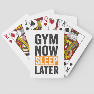 Gym jetzt schlafen Später sonnige Fitness Bodybuli Spielkarten