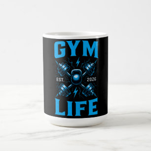 Gym Leben Est. 2026 – Neues Kapitel Fitness Kaffeetasse