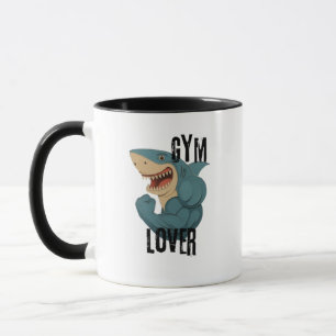 Gym Lover Hai Tasse - Lustiges Muskel Hai Geschenk