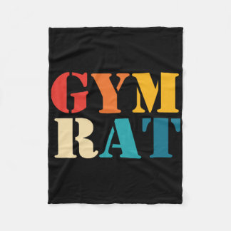 Gym Lover Workout Bodybuilding Retro Alphabet Gym Fleecedecke