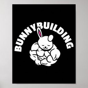 Gym Maniac Oster Workout Bunny Bunnybuilding Bb M Poster