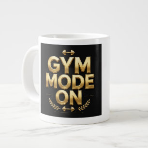 Gym-Modus An Gold-Tasse - Fitness-Kaffeetasse Jumbo-Tasse