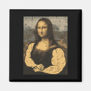 Gym Mona Lisa Muscle Fun Workout Fitness Magnet