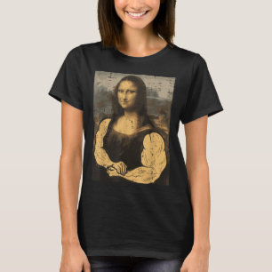 Gym Mona Lisa Muscle Fun Workout Fitness T-Shirt