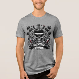 Gym-Monster-Totenkopf-Bodybuilding-Motivations-Kun Tri-Blend Shirt