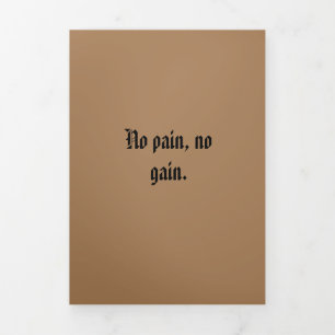 GYM Motivation Benutzerdefinierter Text  Und Hellb Dreifach Gefaltete Urlaubskarte