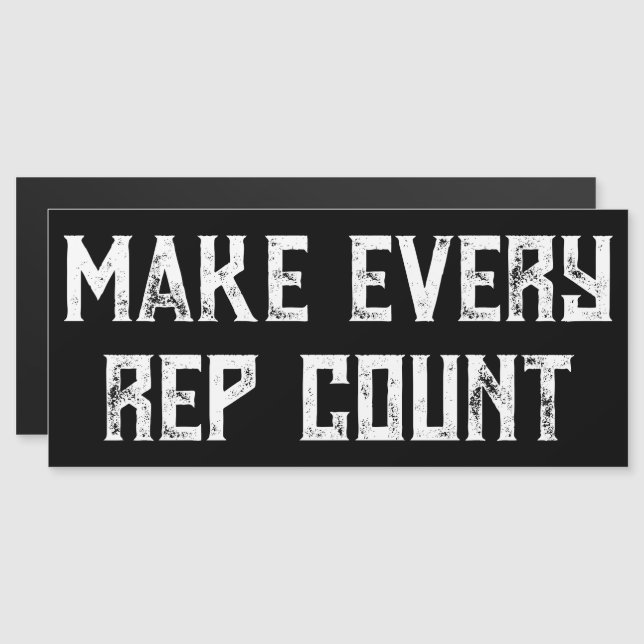 Gym Motivation Custom Power Rack Magnet Sign (Vorne/Hinten)