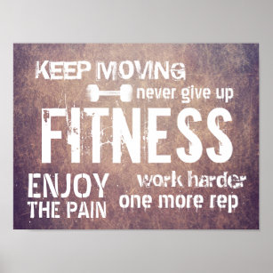 Gym Motivation Fitness Personal Trainer Grunge Poster