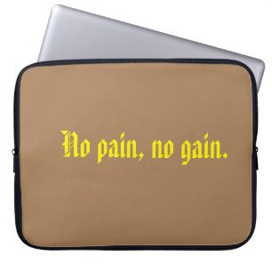 GYM Motivation quotes And Light Brown Laptopschutzhülle
