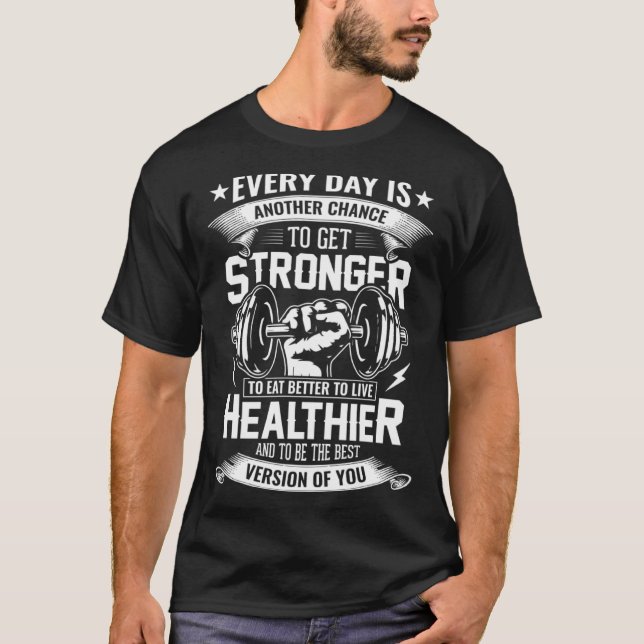 Gym Motivational Inspirational Weightlifting Worko T-Shirt (Vorderseite)