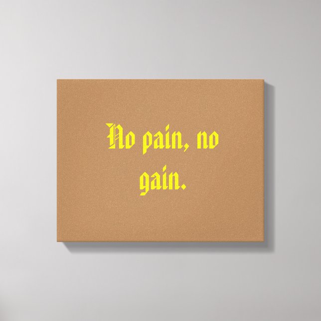 GYM-Motivationsziffern und hellbraun Leinwanddruck (Vorderseite)