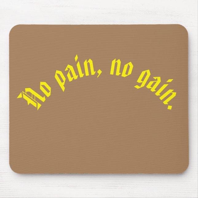 GYM-Motivationsziffern und hellbraun Mousepad (Vorne)