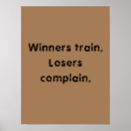 GYM-Motivationsziffern und hellbraun Poster