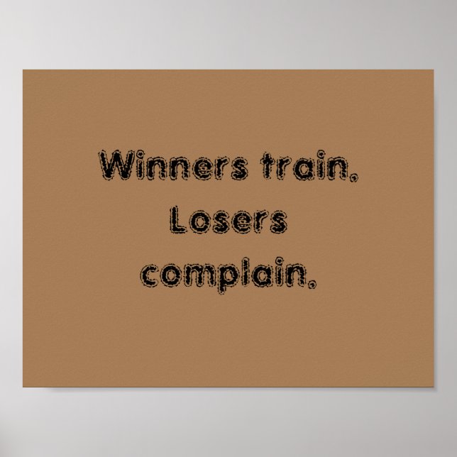 GYM-Motivationsziffern und hellbraunes Poster (Vorne)