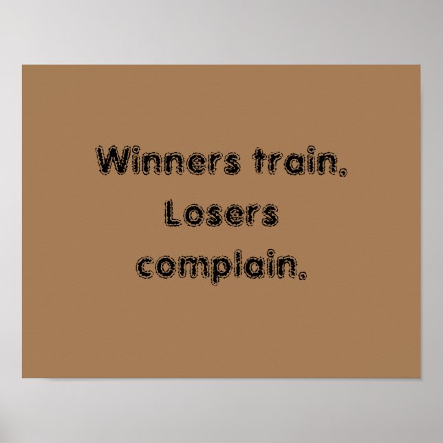 GYM-Motivationsziffern und hellbraunes Poster (Vorne)