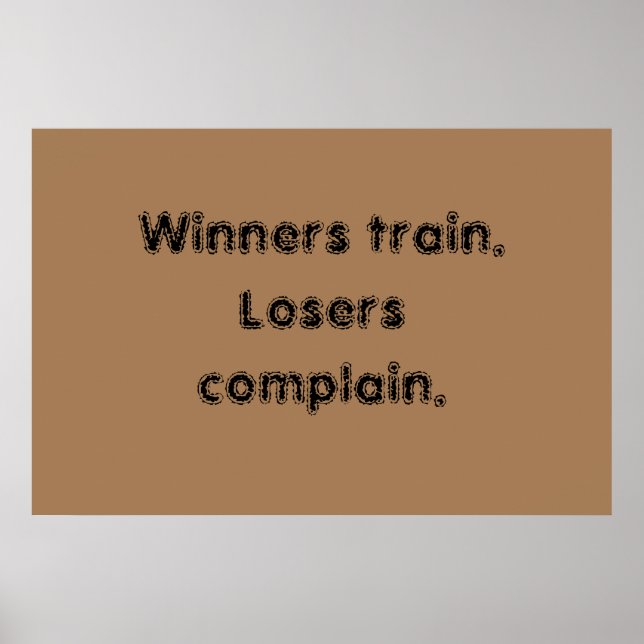 GYM-Motivationsziffern und hellbraunes Poster (Vorne)