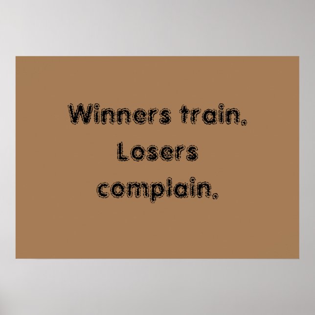 GYM-Motivationsziffern und hellbraunes Poster (Vorne)