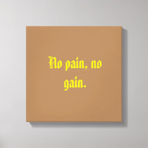 GYM Motivationszitate und hellbrauner Leinwanddruc Leinwanddruck