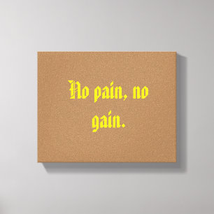 GYM Motivationszitate und hellbrauner Leinwanddruc Leinwanddruck