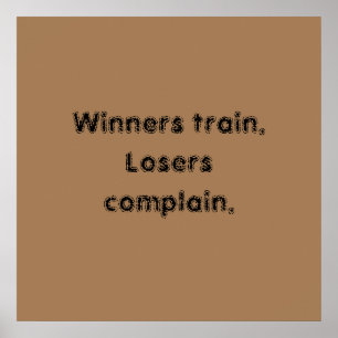 GYM Motivationszitate Und Hellbraunes Poster