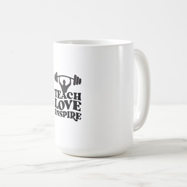 GYM-motivierend Design Kaffeetasse (VorderseiteRechts)
