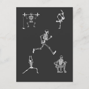 Gym Personal Train Therapy Spooky Halloween Postkarte