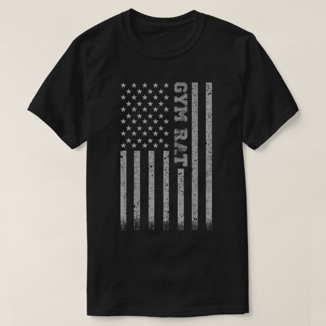 Gym Rat American Flag T-Shirt (Design vorne)