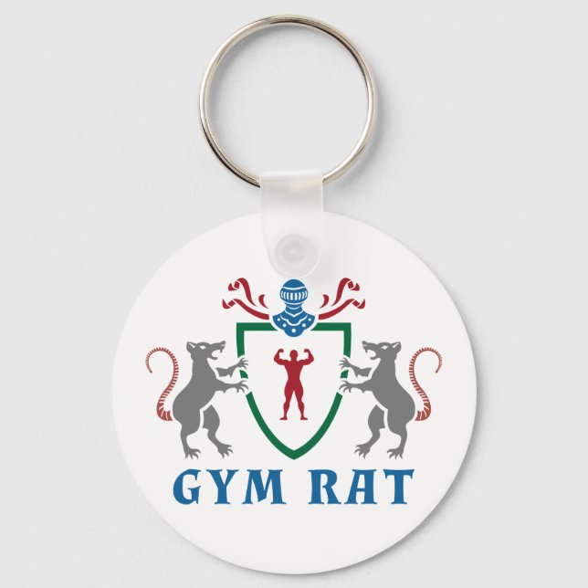 Gym Rat Blazon Schlüsselanhänger (Vorderseite)