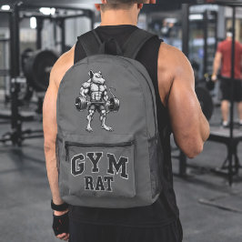 Gym Rat Deadlift - Lifting Humor - Bodybuilding Bedruckter Rucksack