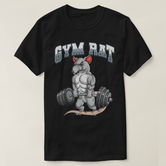 Gym Rat Fitness Bodybuilding T-Shirt (Design vorne)