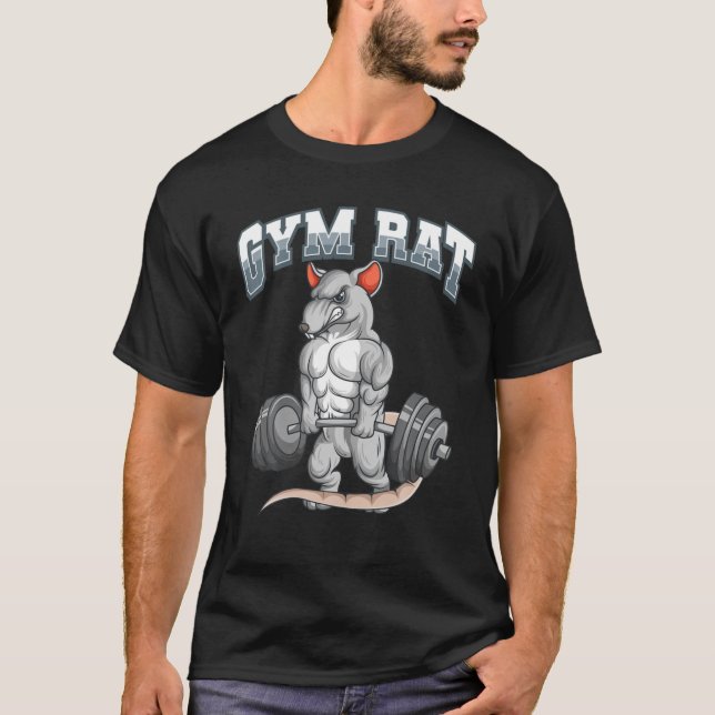 Gym Rat Fitness Bodybuilding T-Shirt (Vorderseite)
